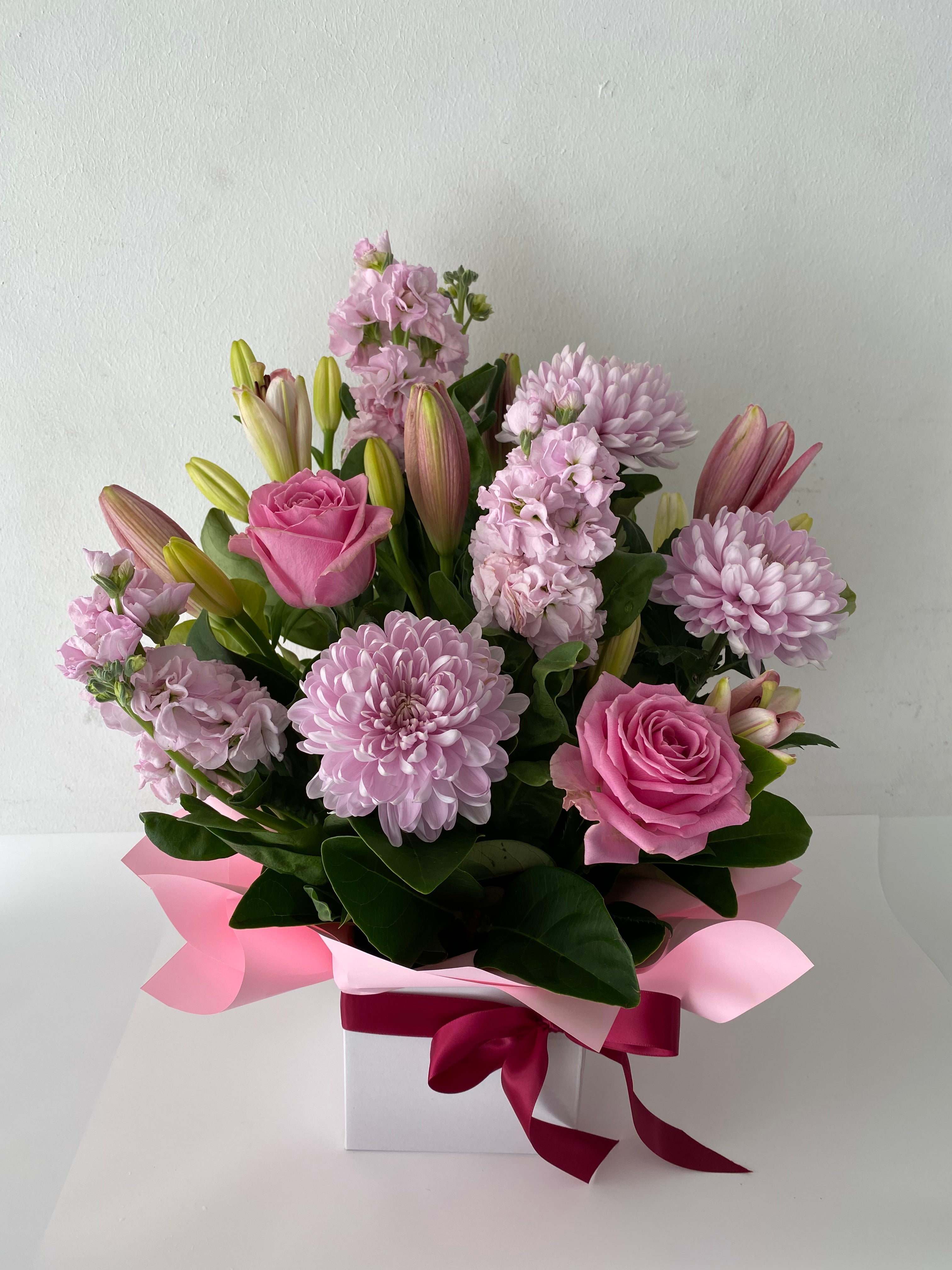 Pink Box- Floral Arrangement