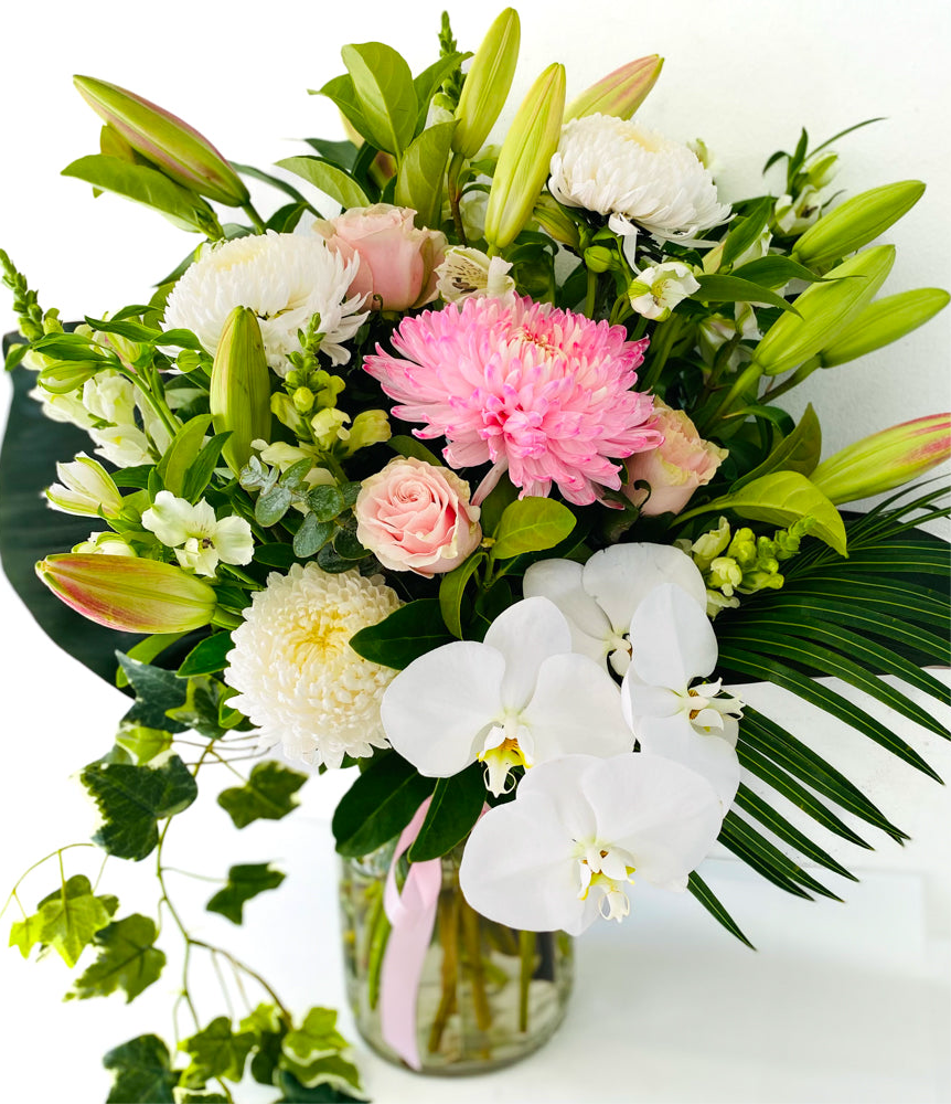 Large Vase - Chrysanthemum & Orchids